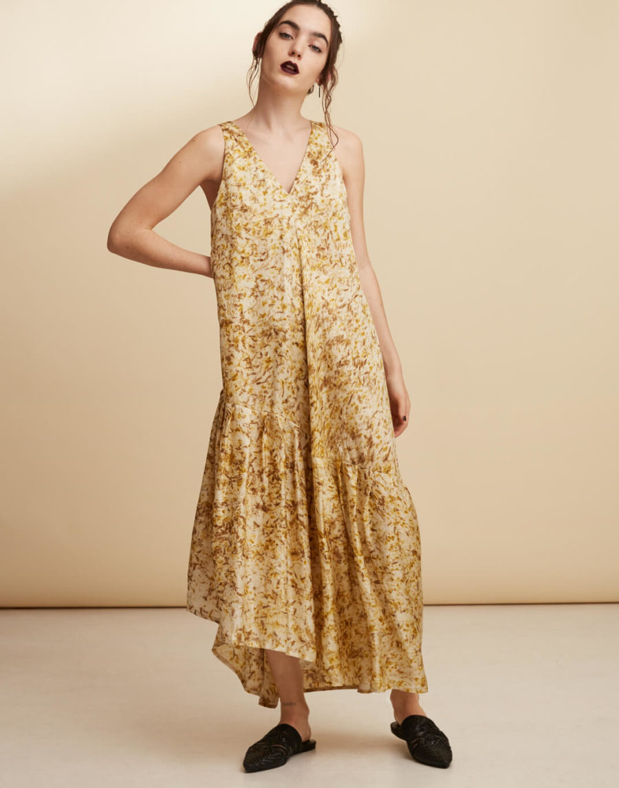 ORES - Natural Eco Print Silk Dress
