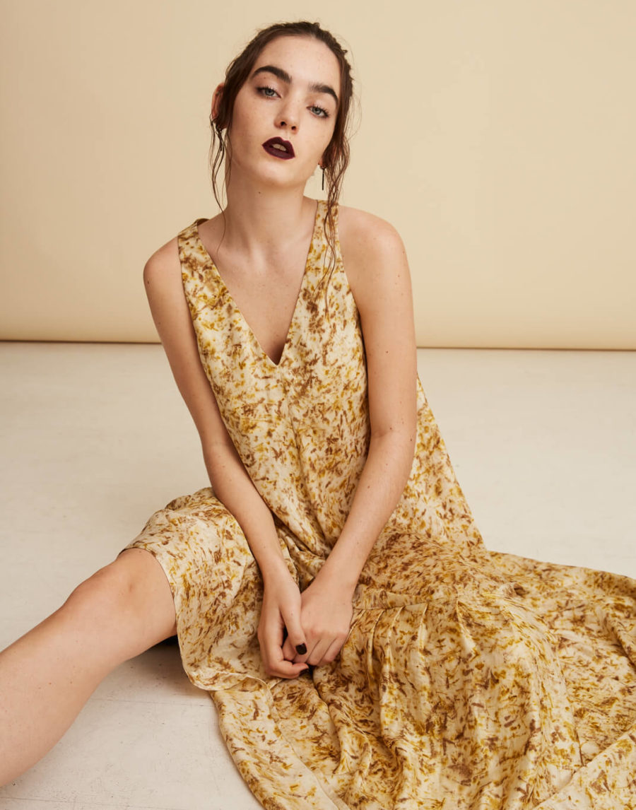 ORES - Natural Eco Print Silk Dress
