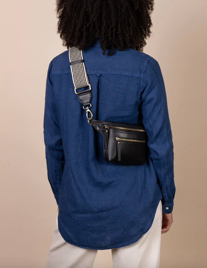 O My Bag - Beck's Bum Bag, Vegan Apple Leather, Black