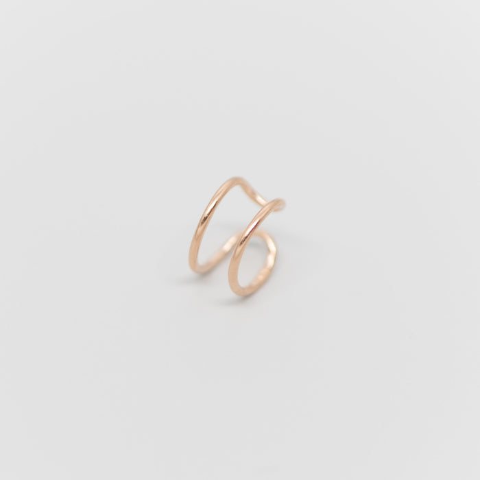 Fejn Jewelry - Tiny Double Earcuff, Rosé Gold