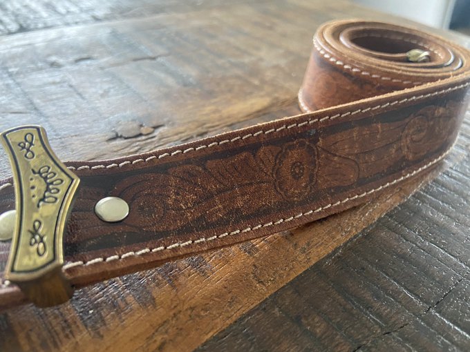 Ecosphere Vintage - Patterned Leather Belt