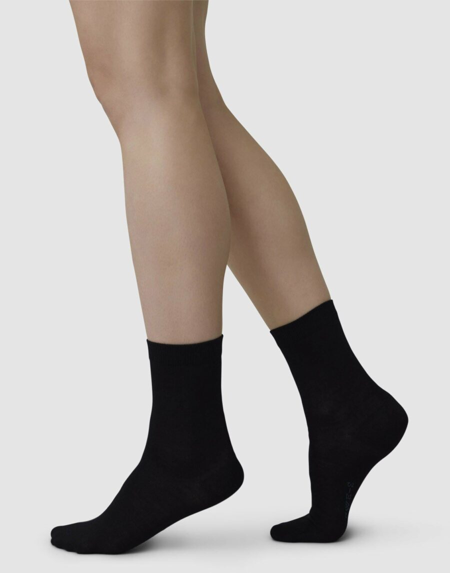 Swedish Stockings - Johanna Wool Socks, Black