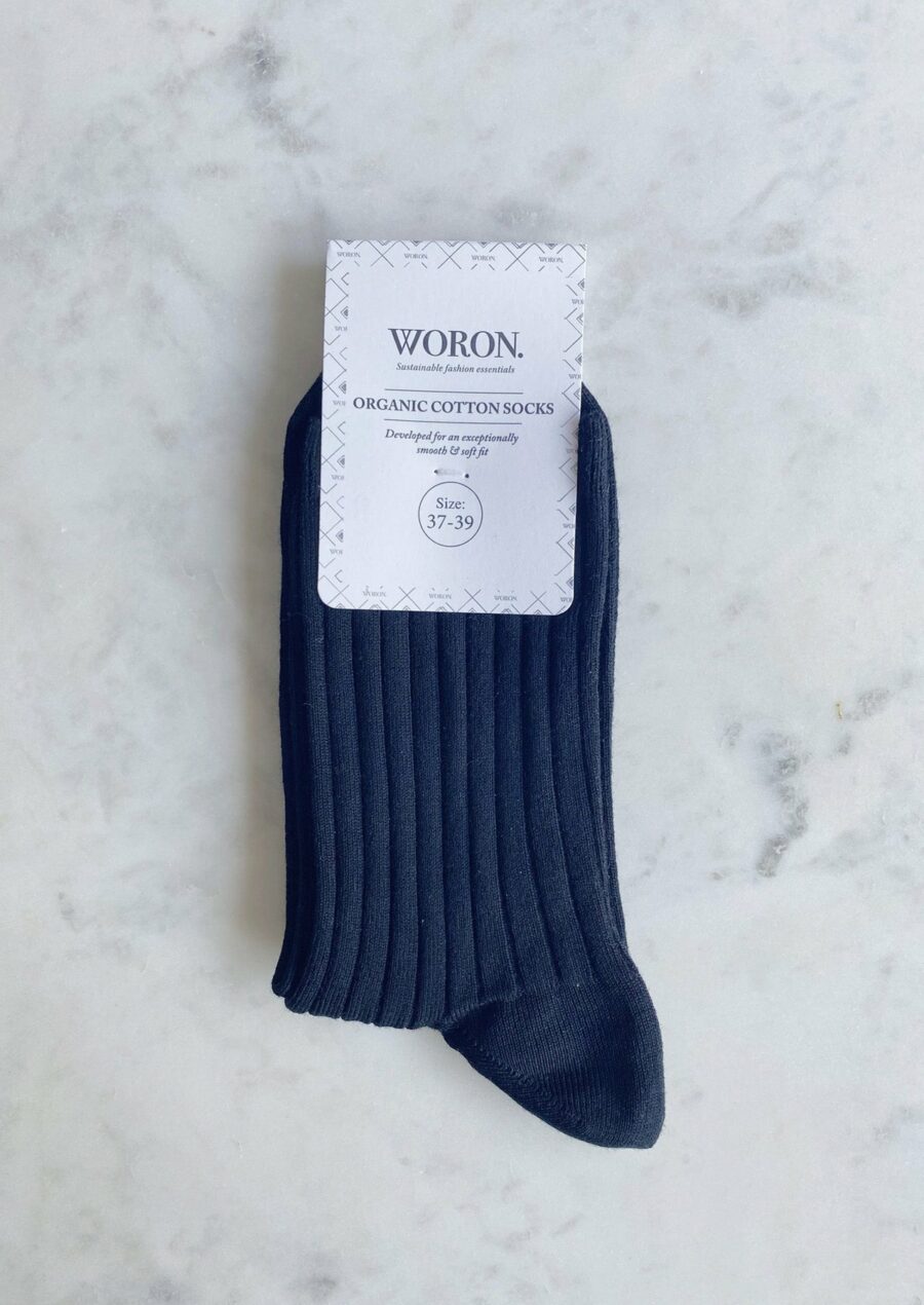 Woron - Organic Cotton Socks, Black
