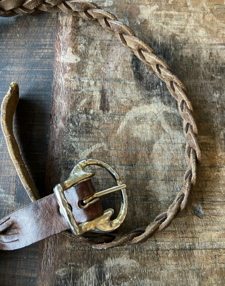 Ecosphere Vintage - Small braided leather belt