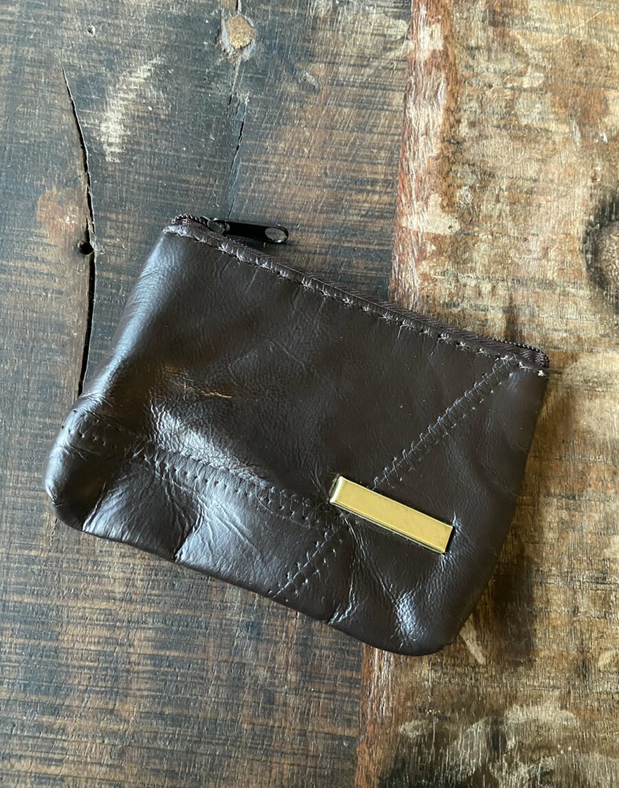 Ecosphere Vintage - Small brown leather pouch
