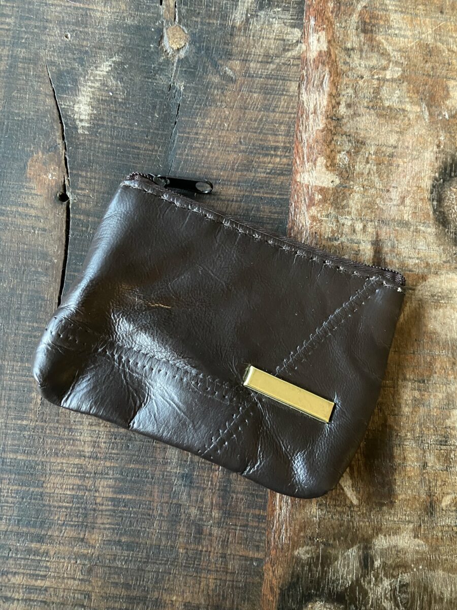 Ecosphere Vintage - Small brown leather pouch