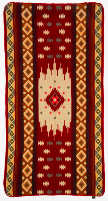 Ecuafina - Mini Alpaca Native Blanket, Quilotoa Red