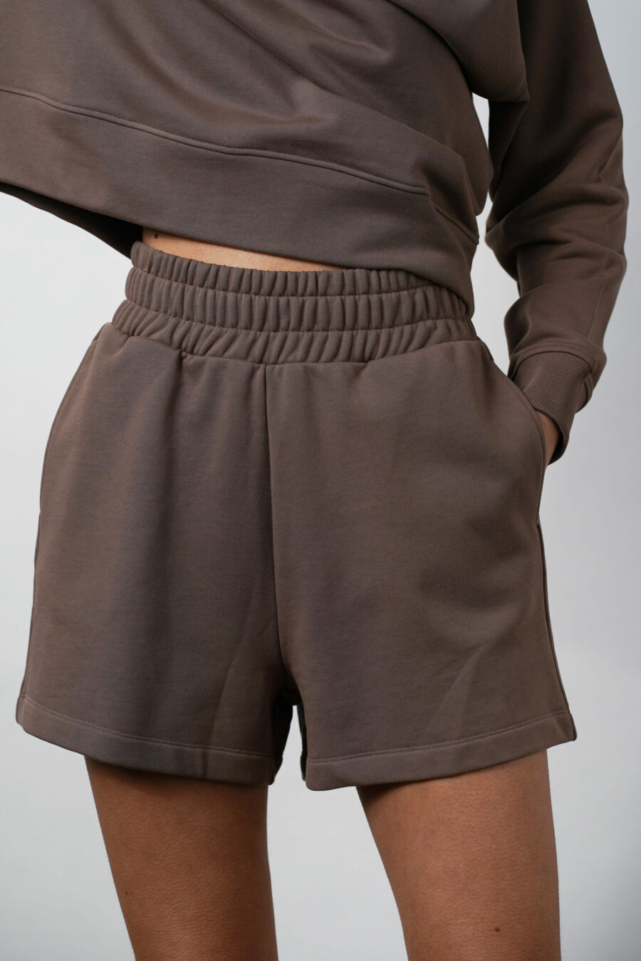 RESIDUS - Mila Sweat Shorts, Deep Taupe