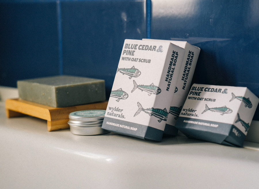 Wylder Naturals - Blue Cedar & Pine with Oat Scrub Bar Soap